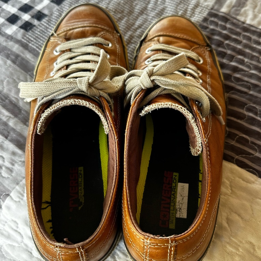 Converse Brown Cream Athletic Sneakers - Picture 4 of 8